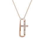 DESTINY Modern Cross Necklace With Swarovski Crystals