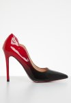 LOU20 Barely There Court Heel - Red Combo