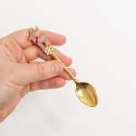 Christmas Novelty Teaspoons Assorted Styles - Gold Reindeer