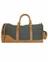 LS-MS084 Full Grain Genuine Leather Heavy-duty Canvas Luggage Bag