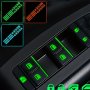 Universal Fit Glow-in-the-dark Car Switch Button Stickers Pvc Material Interior Function Decals 1 Set Three Color Options