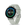 Sage Venu 3S: Silver Stainless Steel Bezel With Grey Case And Silicone Band