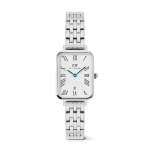 Quadro Roman Numerals Silver Mesh Watch
