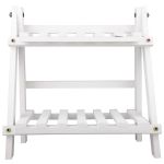 White Wooden Plant Stand 17X40CM
