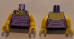 Parts Torso Female Top With Dark Purple Stripes And Gold Necklace Pattern Yellow Arms Yellow Hands 973PB2024C01