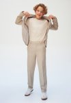 Textured Suit Trousers - Beige