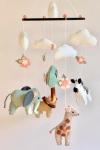 Floral Safari - Felt Baby Mobile