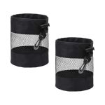 Lqwidyf 2 Pcs Golf Ball Storage Bag Premium Nylon Mesh Drawstring Pouch Multi-purpose Organizer For Storing Golf Balls Black
