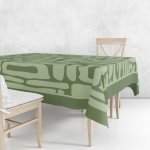 Cara Saven Kelp Flow Tablecloth - Multiple Sizes - 10-12 Seater
