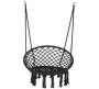 Hanging Chair Macrame Hammock Cotton Hammock Black Pre-assembled