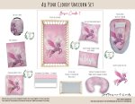Cot Duvet Bedding Unicorn All Pink Cloudy Unicorn