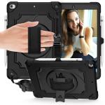 360 Degree Rotation Turntable Contrast Color Robot Shockproof Silicone + PC Protective Case With Holder For Ipad 10.2 10.2 202