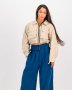 Ladies Pu Cropped Shacket Latte - S / White / Women