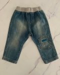 Naartjie Blue Jeans With Grey Waistband 6 12M