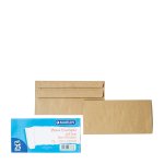 Envelopes Dl 110X220MM Brown Self Seal Box 500 Marlin