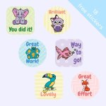 Pastel Merit Labels - English