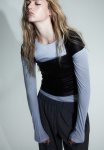 Cap-sleeved Coated Top - Black