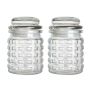 Brick Jar - 2 Pack Glass Storage Jars With Glass Lids 300ML Each