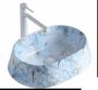 Counter Top Ceramic Basin / Table Top - Cecelia - Blue Marble Gloss