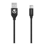 Volkano On-the-go USB To Type-c 18W Braided 1M Cable Black