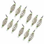 12PCS Luminous Carp Fishing Feeder Bait Thrower Fishing Feeder Bait Cage Lures Cage Basket Minnow Baits