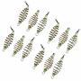 12PCS Luminous Carp Fishing Feeder Bait Thrower Fishing Feeder Bait Cage Lures Cage Basket Minnow Baits