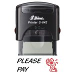 Shiny S-842 Stock Stamp 38X14MM Please Pay Knees