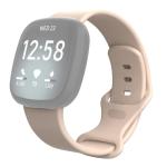 For Fitbit Versa 3 Sense Silicone Watch Band Size: S Sand Pink