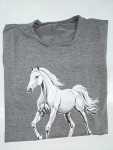 Horse Print T-Shirt Grey HTS4