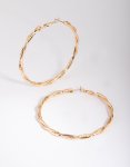 Goldair Gold Twisted Hoop Earrings