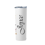Personalized Floral And Leopard Print Travel Tumbler - 900ML - Joyce
