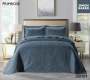 Simon Baker Primrose Quilted Bedspread Denim Various Sizes - King - 270CM X 270CM + 2 Pillowcases 50CM X 70CM + 5CM / Denim