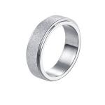 Silver Glitter Spinner Ring - 5 Us