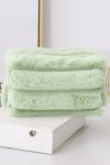 Clearly Aqua Solid Plush Zipper Square Makeup Bag - Clearly Aqua / One Size