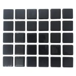 Crystal Glass Mosaic Tile Solid Black 15CM X 15CM
