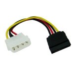 Satapower Power Cable - Molex To 1X Sata 10 Cm