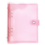 A6 A5 6-HOLES Colorful Pvc Cover Round Ring View Binder With Snap Button Closure File Folder For Loose Leaf Sheet Protectors Not