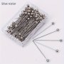 100pcs Dressmaker Straight Pins With Faux Pearl Heads - Stainless Steel Sewing Pins For DIY Crafts Jewelry Making & Tailoring