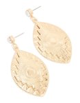 Goldair Gold Diamante Oval Drop Earrings