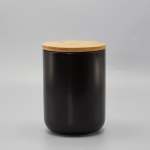 Black Ceramic Storage Canister - Medium 10 X 14CM