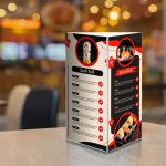 Parrot Acrylic Menu Holder Three Sided A5 Table Taker Tbd