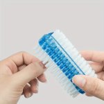 1 2PCS Double Sided Nail Brush Cleaning Brush Manicure And Pedicure Tool For Fingernails Toenails