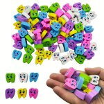 30PCS Cube Erasers - Synthetic Rubber Molar Tooth Shaped Pencil Erasers For Classroom Party Favors School Office Rewards