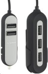 WHIZZY Black 5 Port USB Family Car Charger