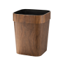 Medium Wood Grain Office Waste Bin - Brown