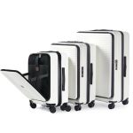 3-PIECE Hard Shell Luggage Set With Tsa Lock Front-opening Design 20 24 28 Inch Spinner Suitcases For Travel