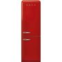 Smeg 331L Red Free Standing Retro Combi Refrigerator - FAB32RRD6