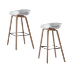 Toledo Kitchen And Bar Stool White Set Of 2 Chairs