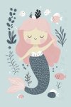 Teal Mermaid 1 - Wall Art Print - A1
