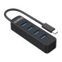 Orico 4 Port USB3.0 To Type-c Hub Black